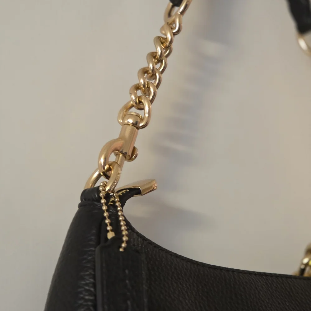 Coach Teri Black Leather Shoulder Bag - Picture 4 of 13